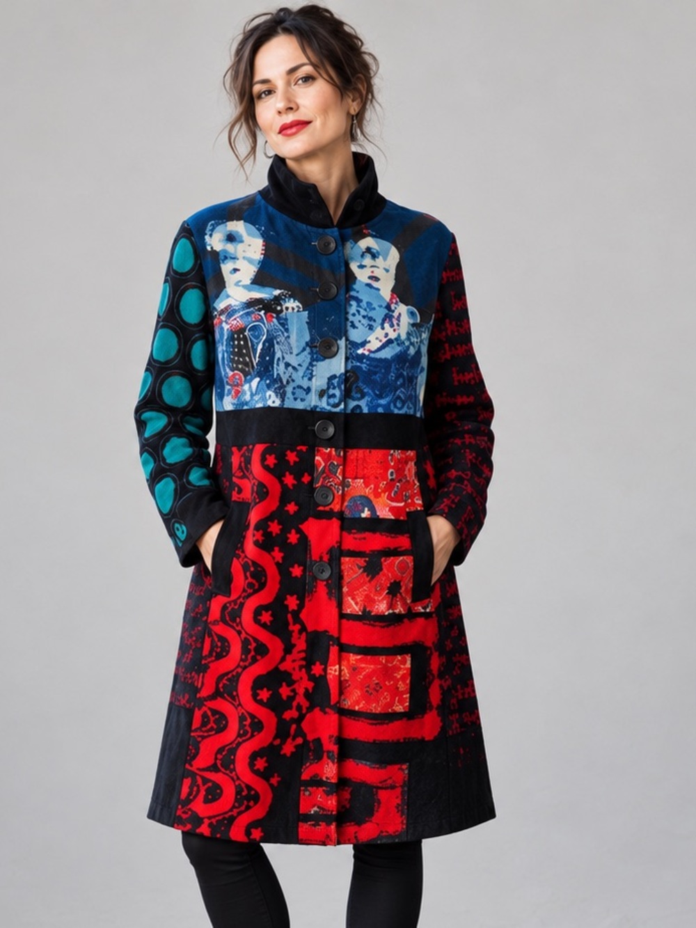 Desigual Art To Wear Jacket Coat Size 46 L